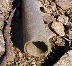 cross section view of a concrete water pipe