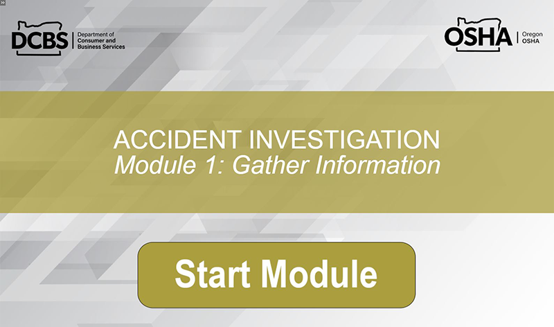 screen shot of online course