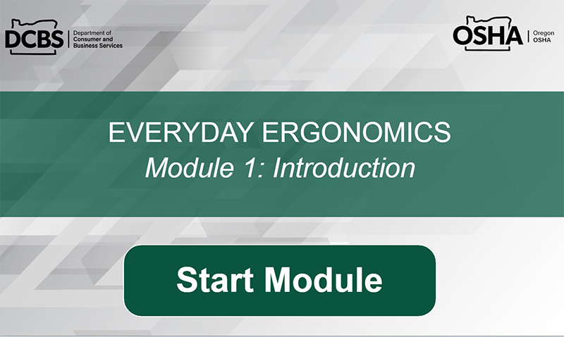 screen shot of online course