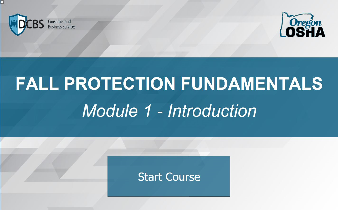 screen shot of online course