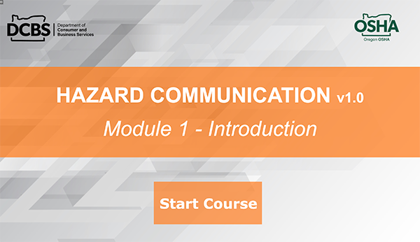 screen shot of online course