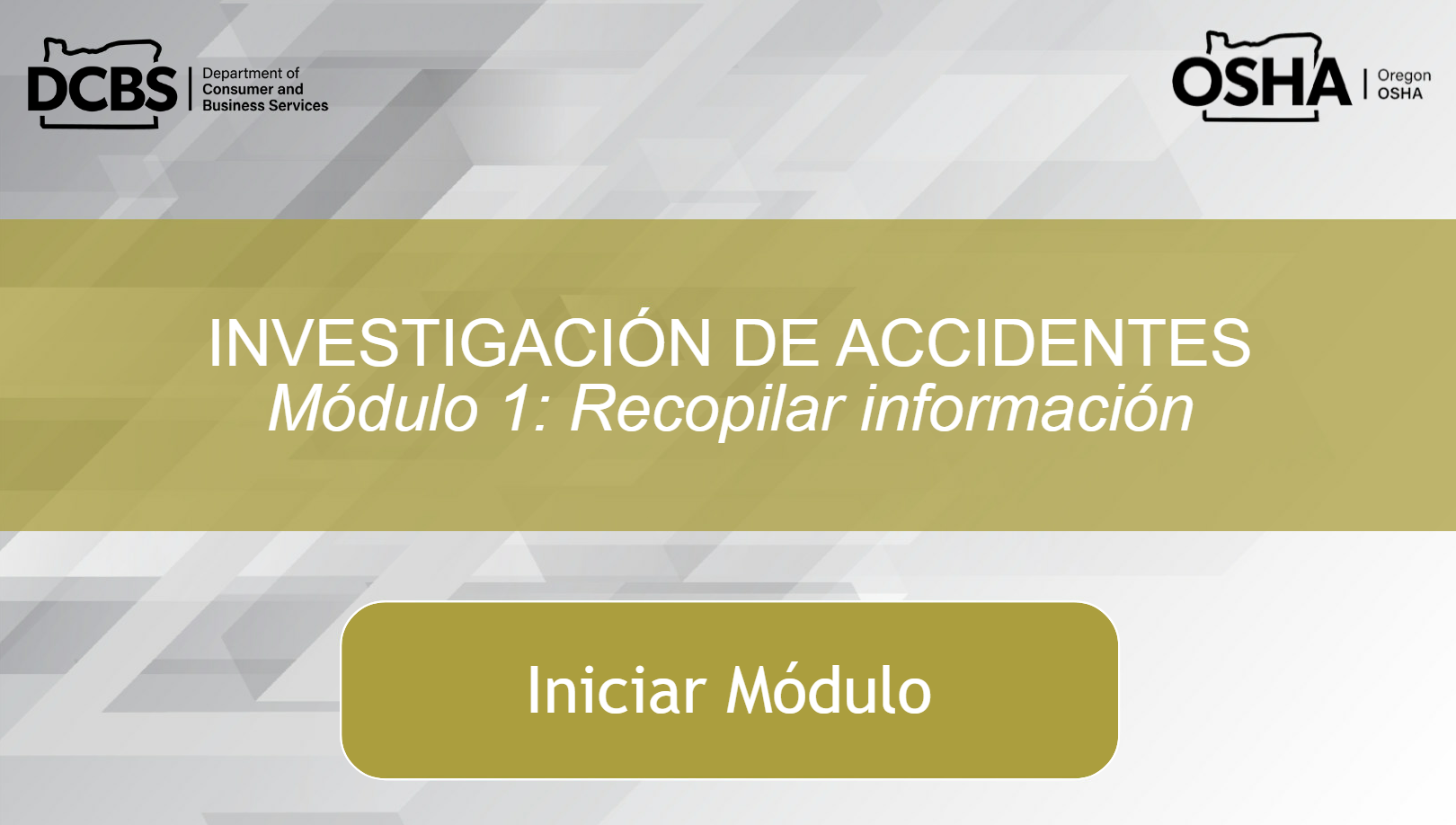 screen shot of online course