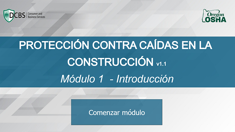 screen shot of online course
