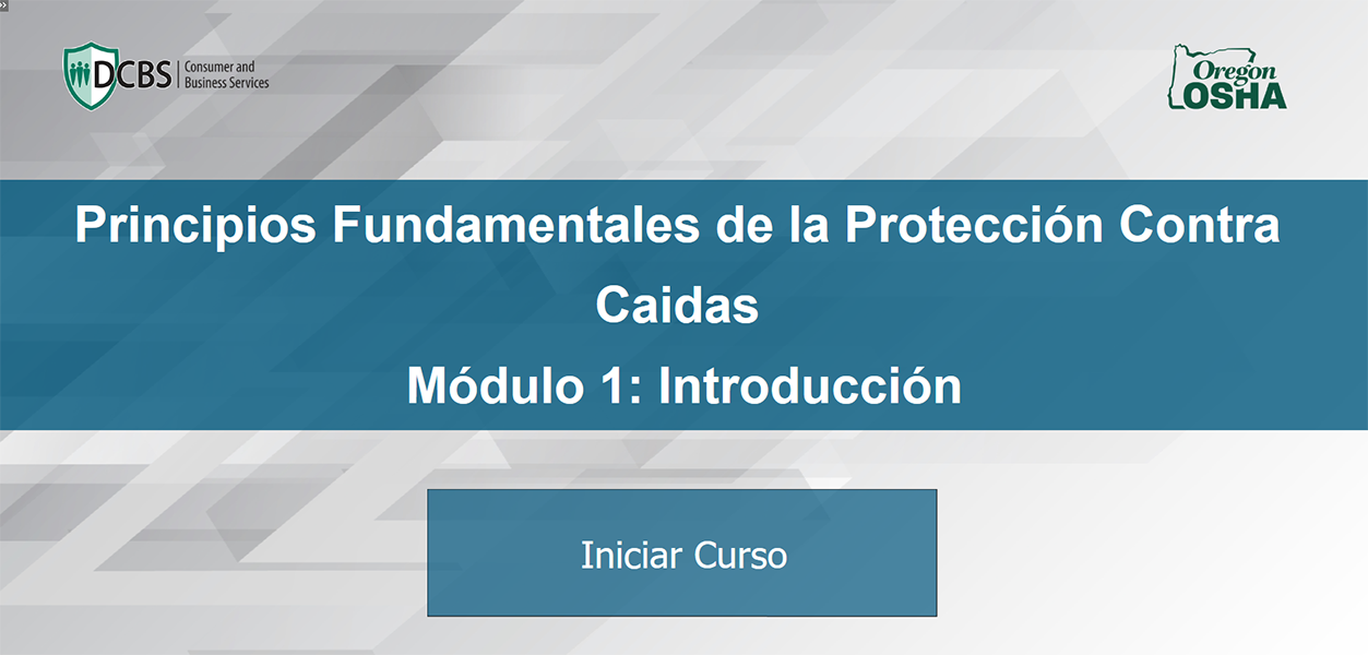 screen shot of online course