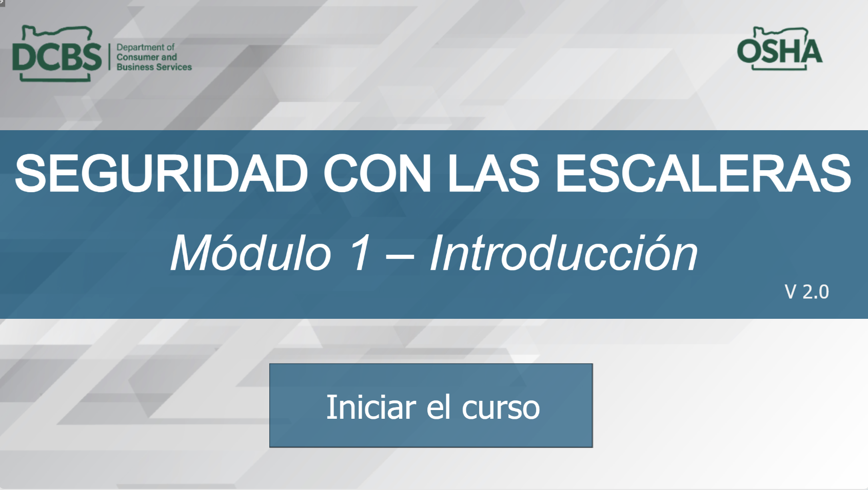 screen shot of online course