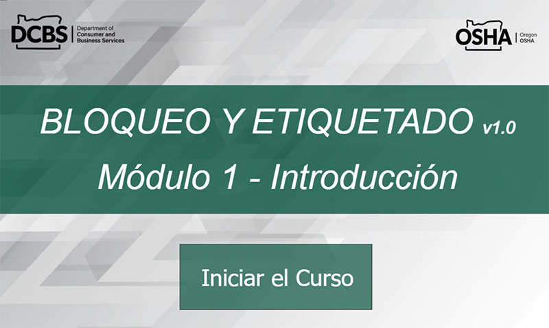 screen shot of online course