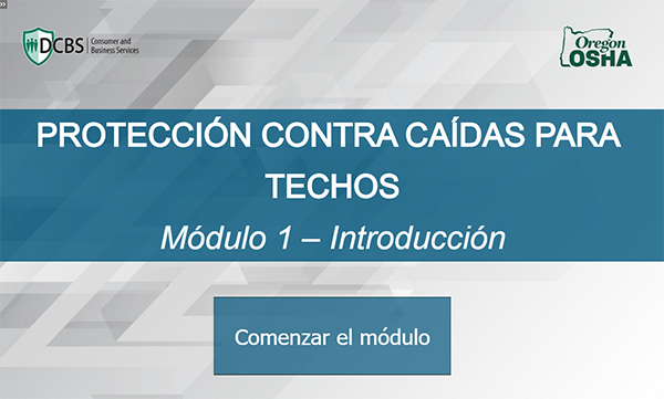 screen shot of online course